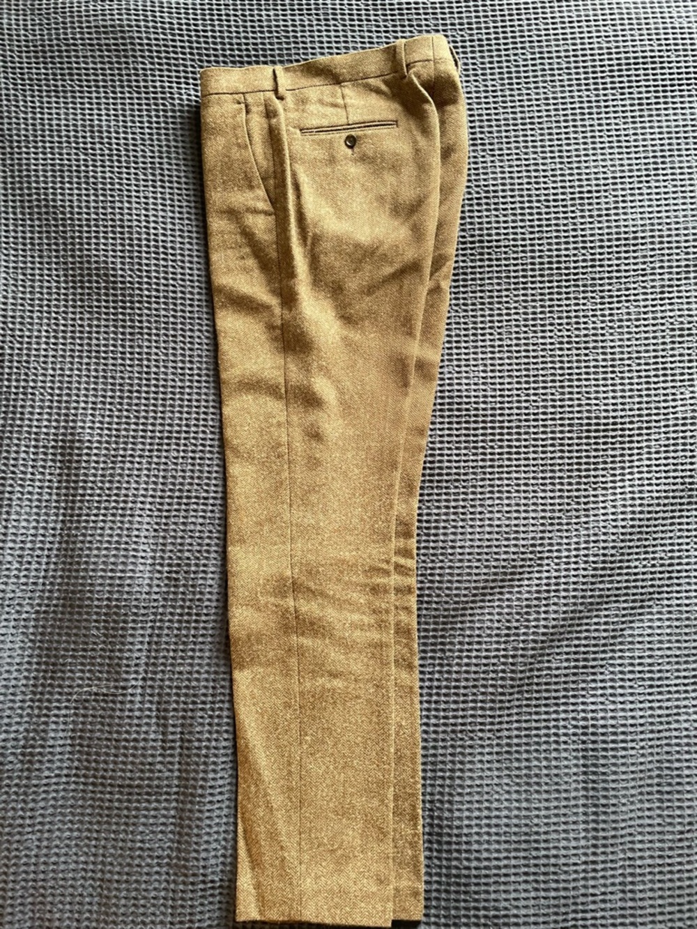 J. Crew Men's Slim Dress Pants in Brown Herringbone